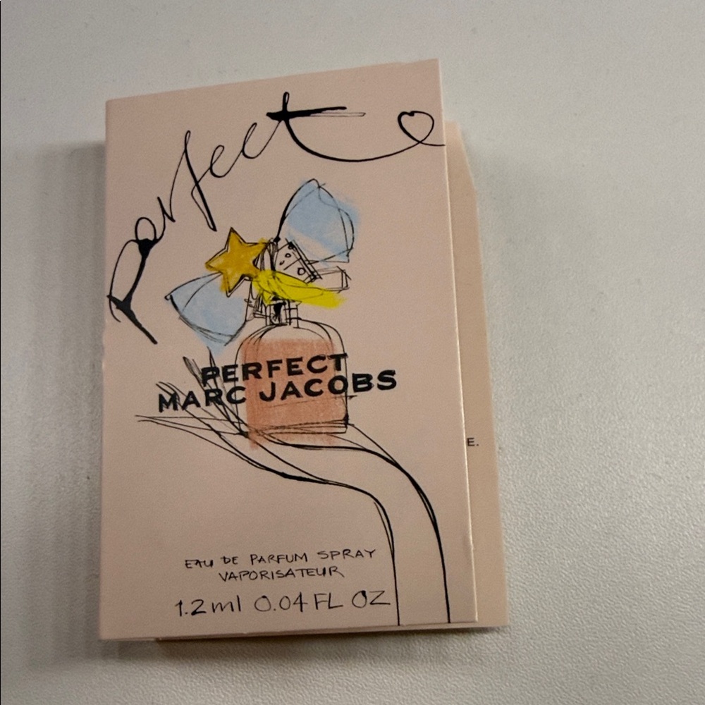 Marc Jacobs Perfect Perfume with Blue and Yellow Accents